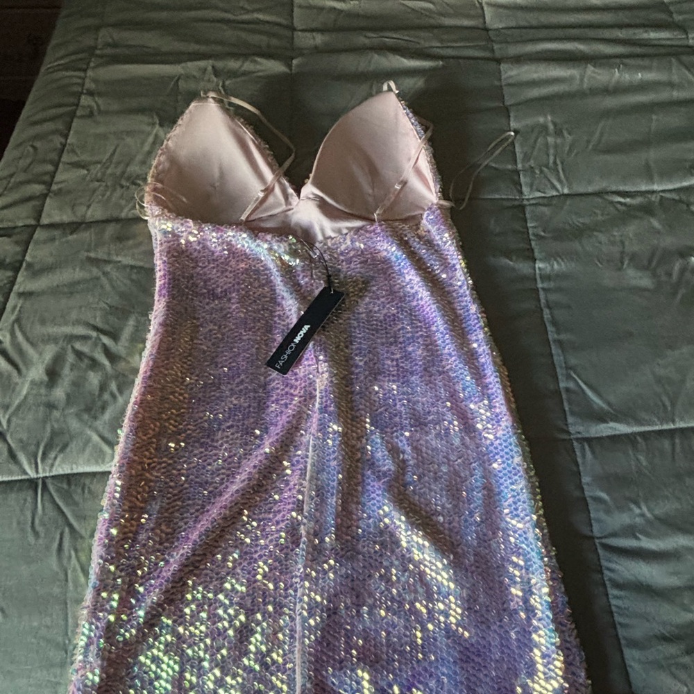 Fashion Nova Iridescent Sequin Mini Dress - Picture 5 of 6